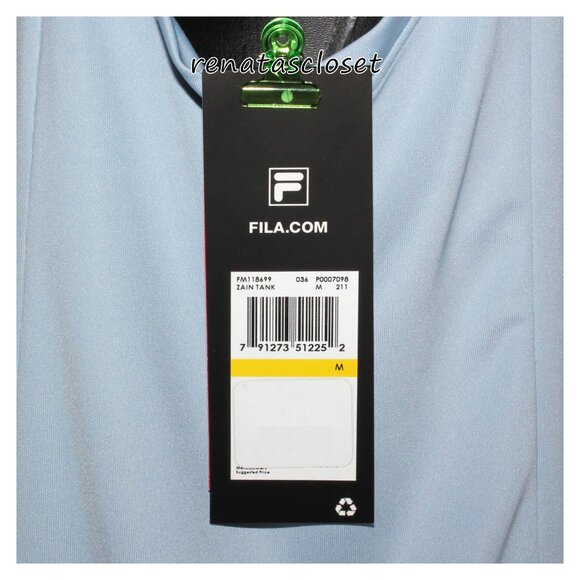 Fila Men's Zain Poly Interlock Training Tank NWT - Picture 5 of 10
